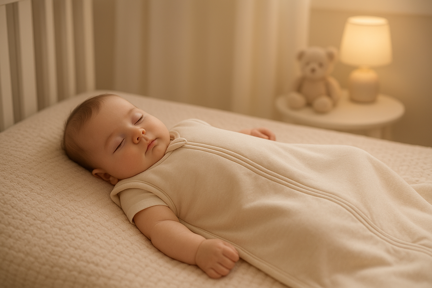 baby sleeping in a sleep sack